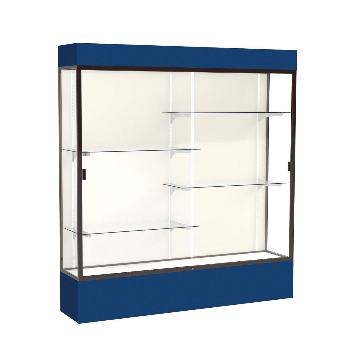 Spirit Series Lighted Floor Display Case, 72"W x 80"H x 16"D