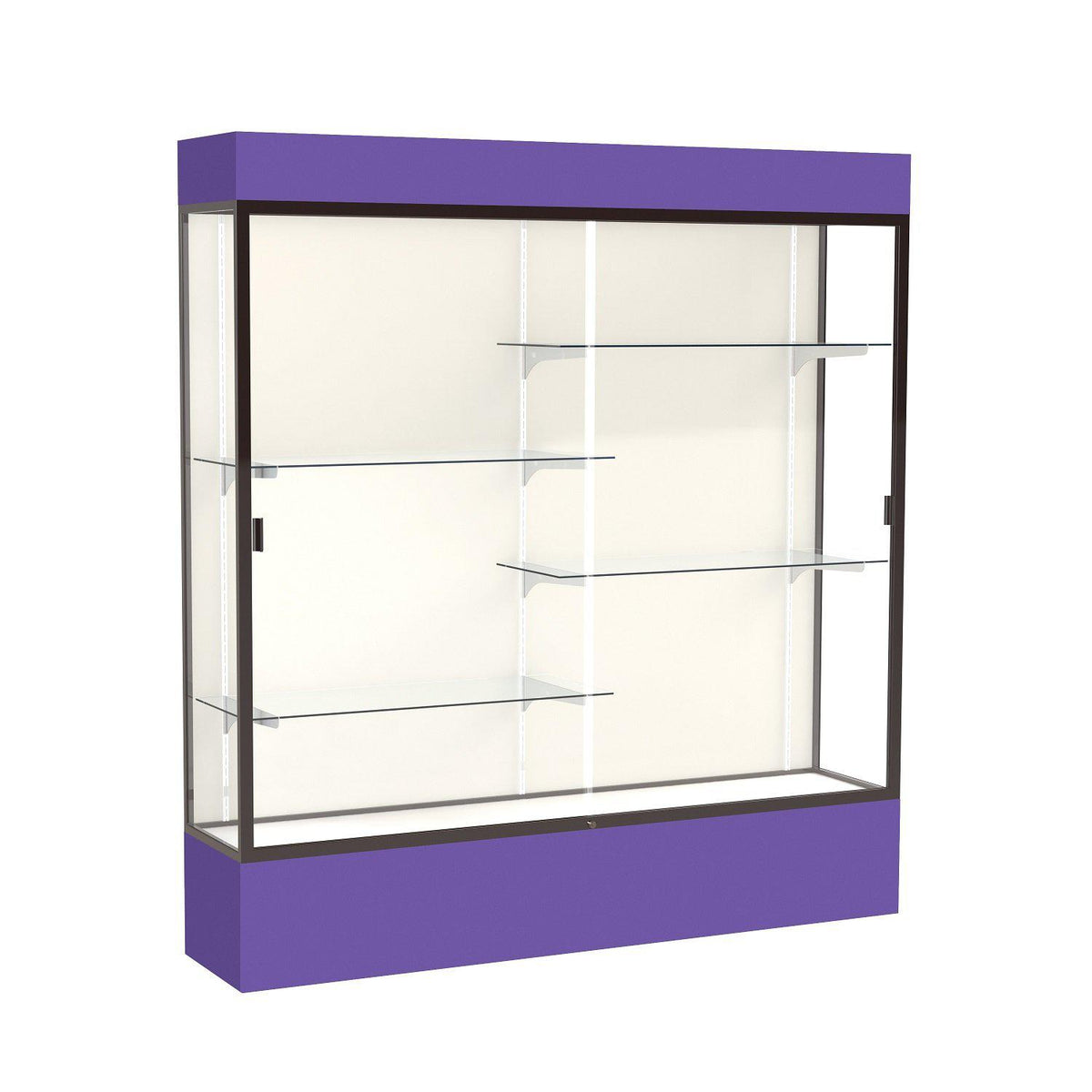 Spirit Series Lighted Floor Display Case, 72"W x 80"H x 16"D