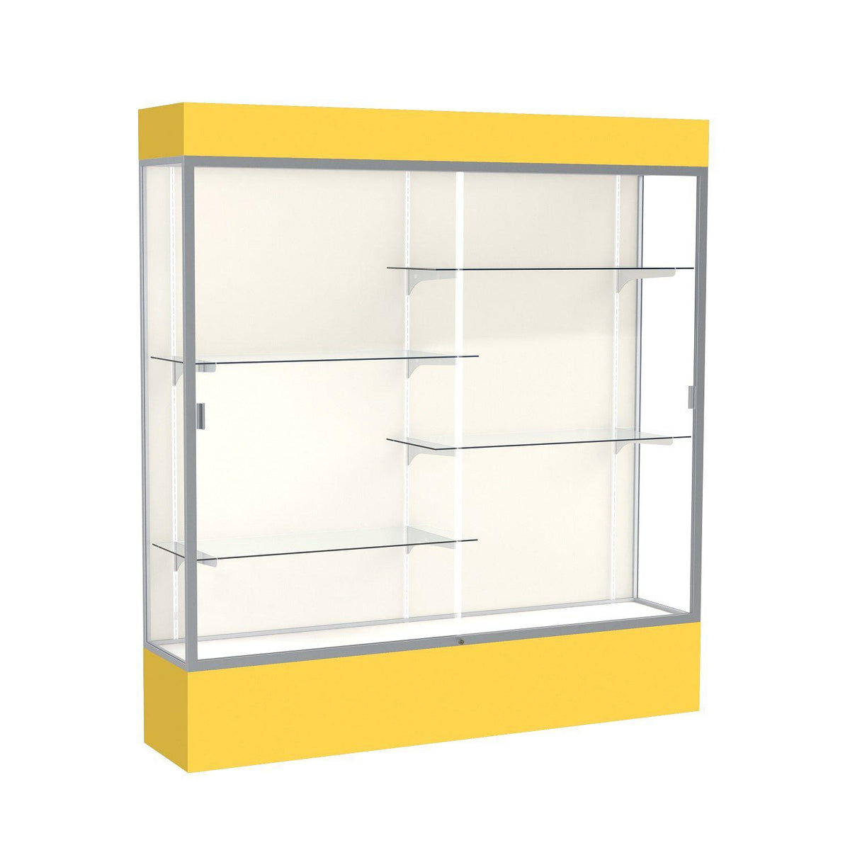 Spirit Series Lighted Floor Display Case, 72"W x 80"H x 16"D