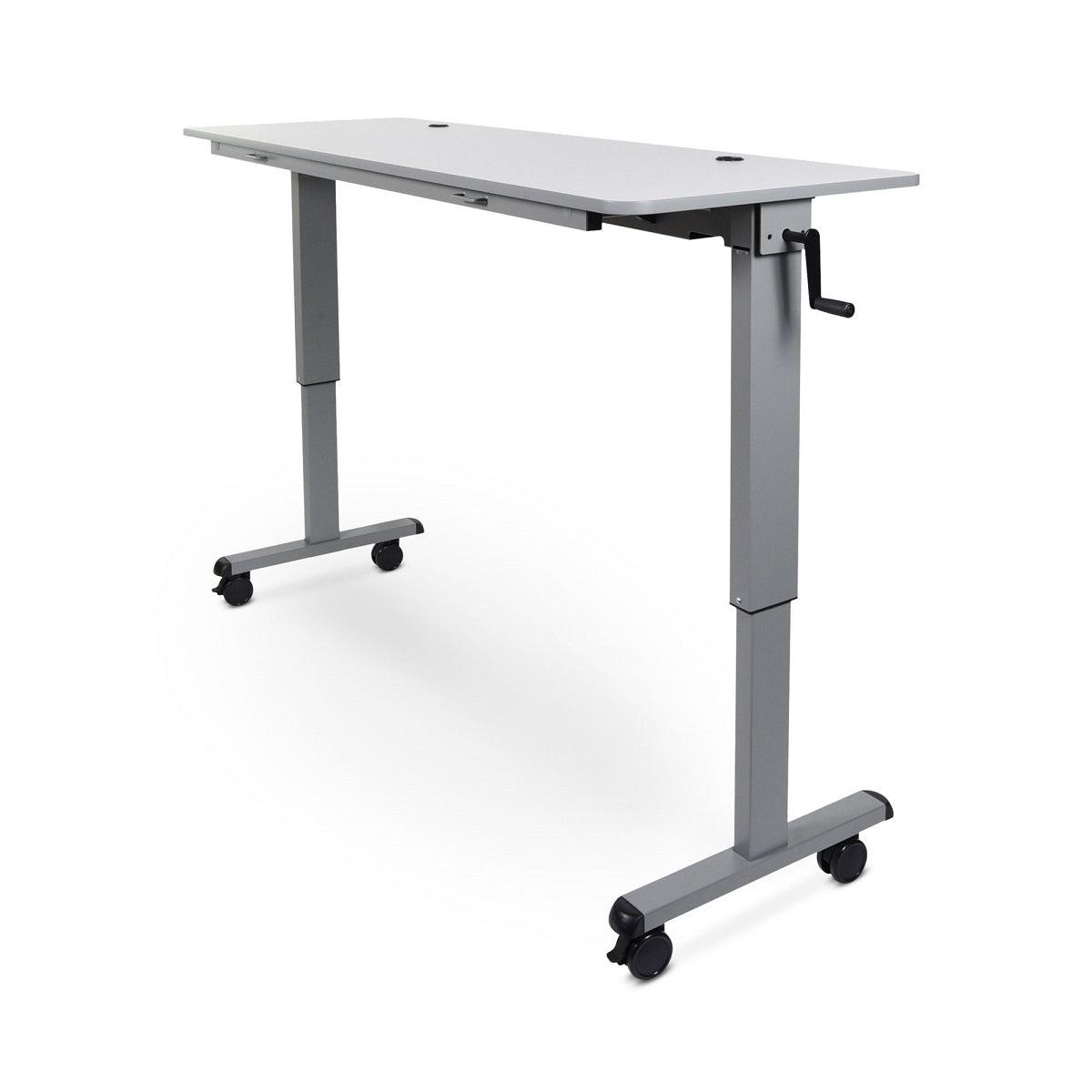 60" Adjustable Flip-Top Nesting Table with Crank Handle