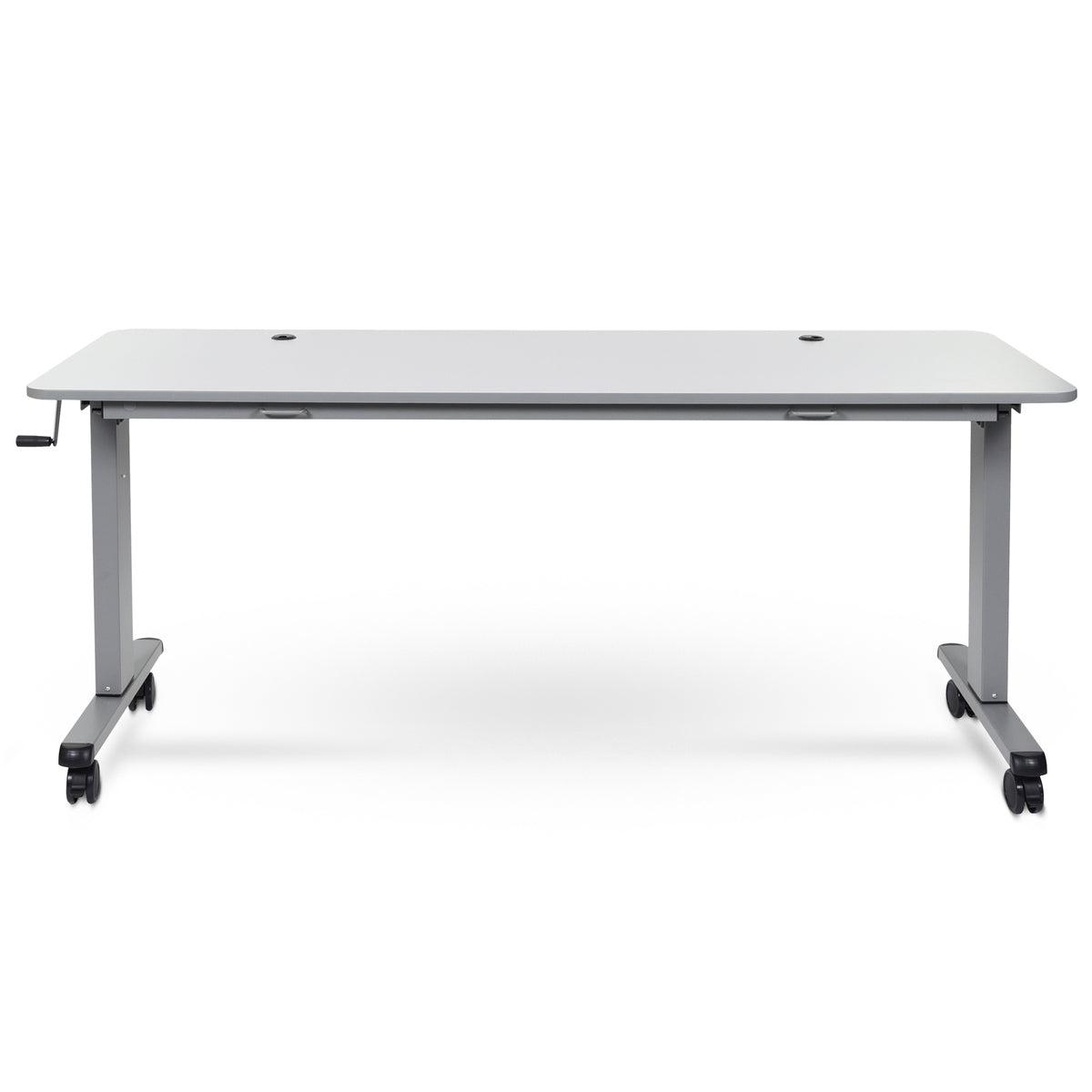 72" Adjustable Flip-Top Nesting Table with Crank Handle