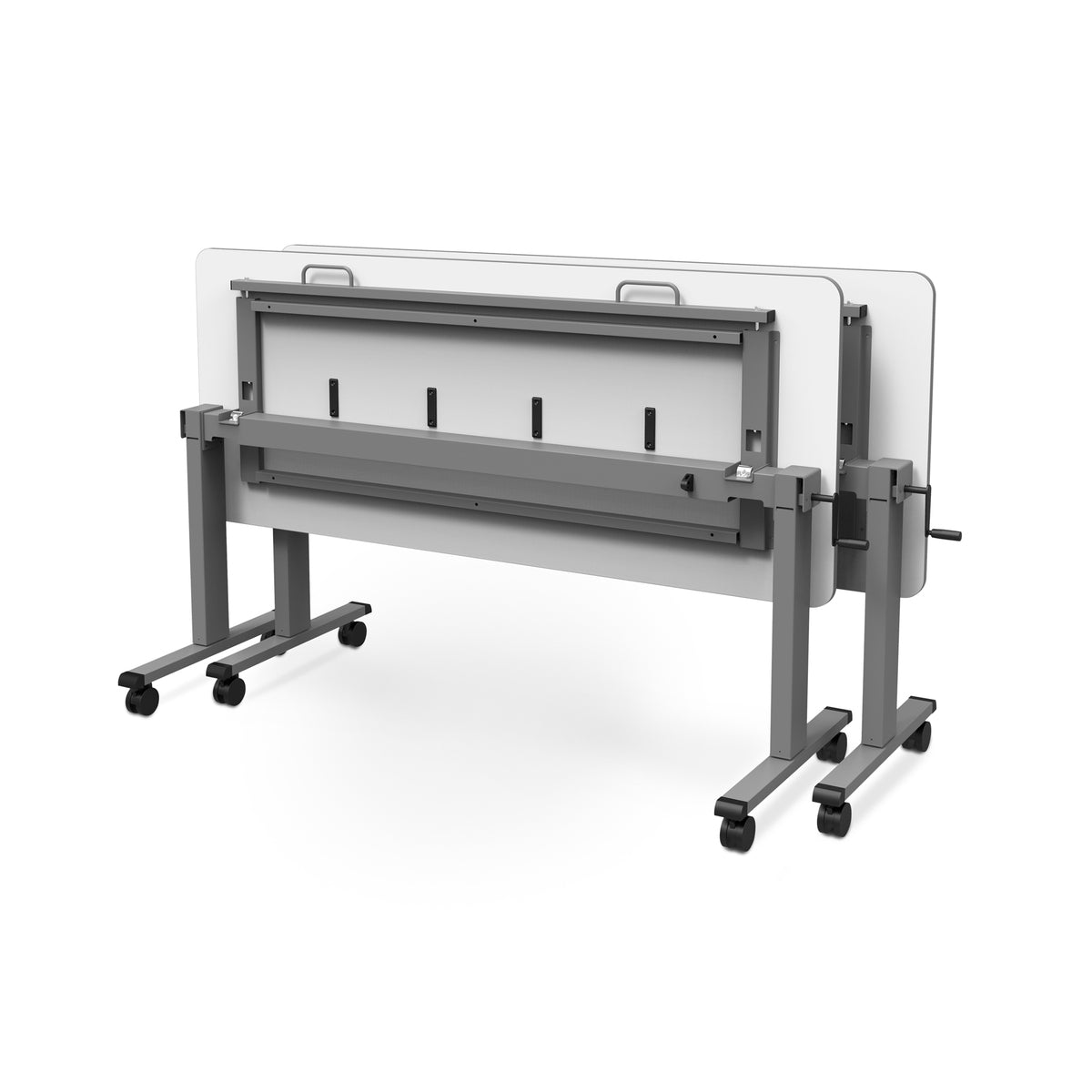 72" Adjustable Flip-Top Nesting Table with Crank Handle