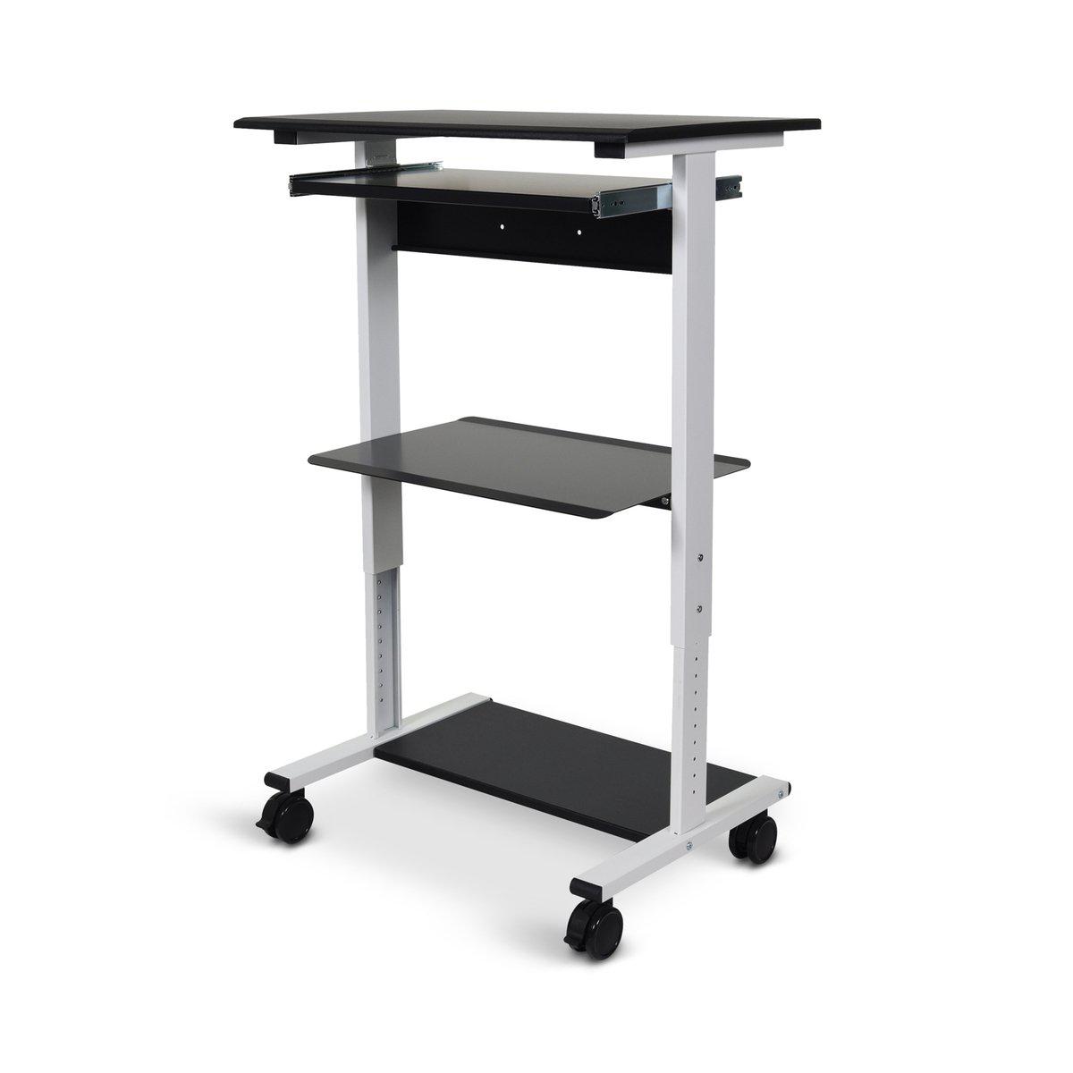 Three-Shelf Adjustable Stand Up Workstation