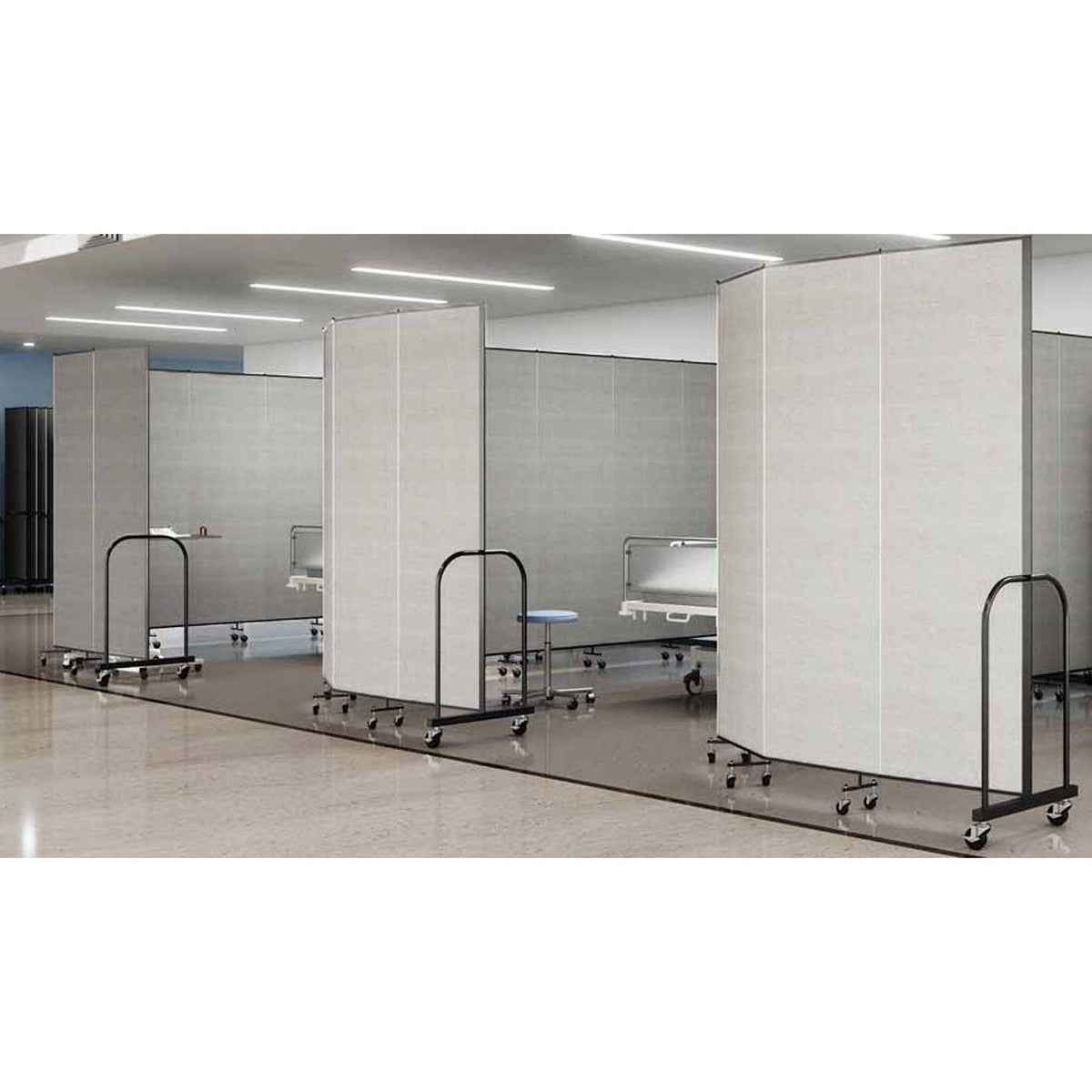 Screenflex FREEstanding Vinyl Portable Partition - 4'H x 20' 5"L - 11 Panels
