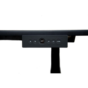 60" 3-Stage Dual-Motor Electric Stand Up Desk, Black Frame, Black Oak Top