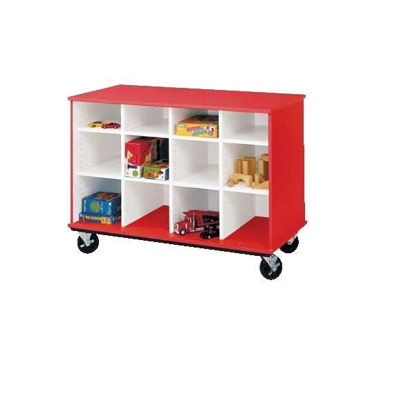Open Cubbie Mobile Storage, 12 Compartments