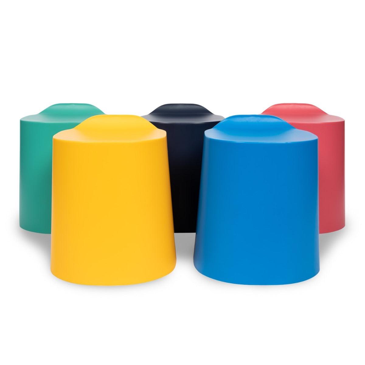 TailFin Plastic Stackable Stools (5 Pack)