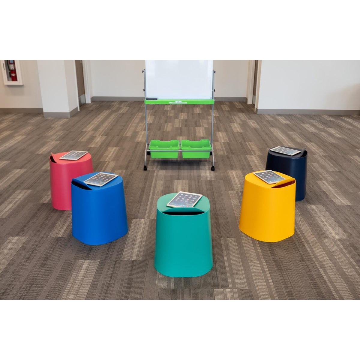 TailFin Plastic Stackable Stools (5 Pack)