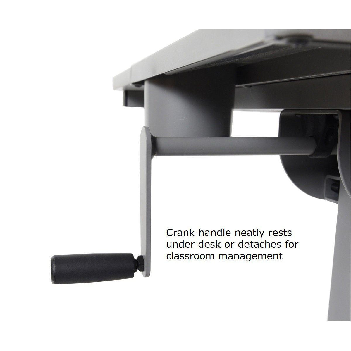 Sit/Stand Student Desk with Crank Handle