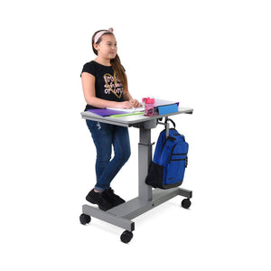 Sit/Stand Student Desk with Crank Handle