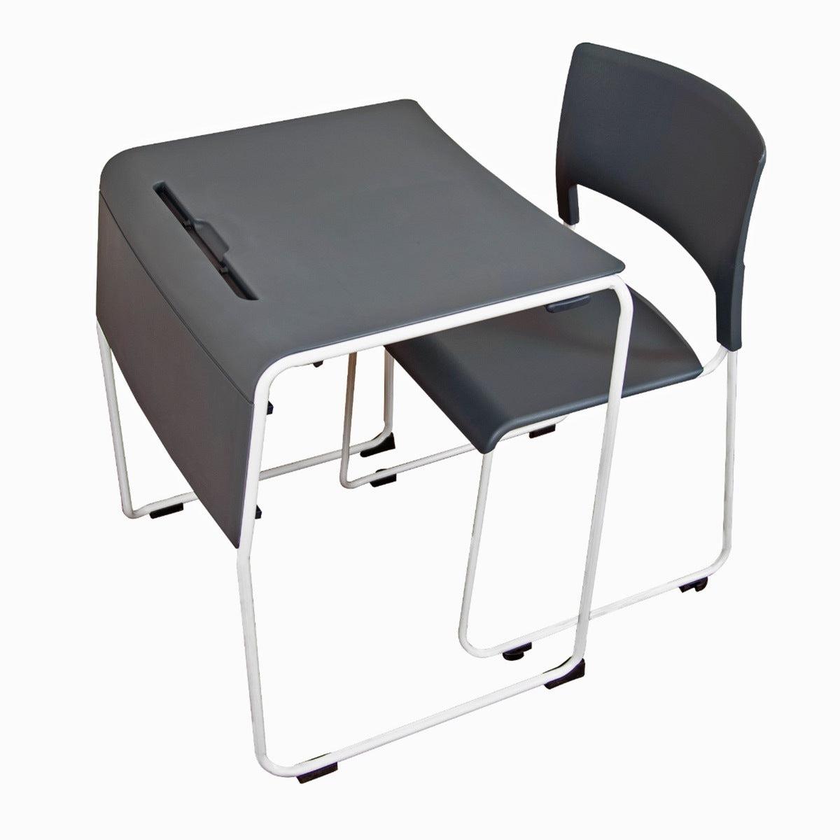 Lightweight Stackable Student Desk and Chair Set (1 Desk and 1 Chair)