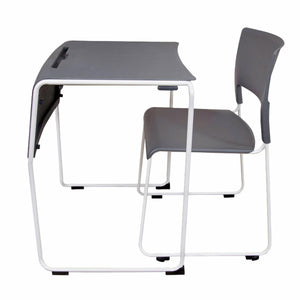 Lightweight Stackable Student Desk and Chair Set, 4 Pack (4 Desks and 4 Chairs)