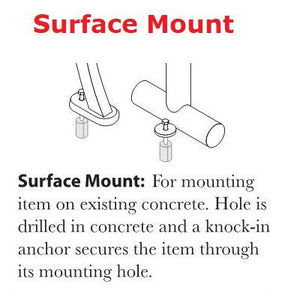 4’ Surface Mount Perforated Picnic Table