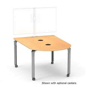 Nextgen P-Series Collaborative Media Table, 42"W x 60"L, Peninsula, 29" Fixed Height