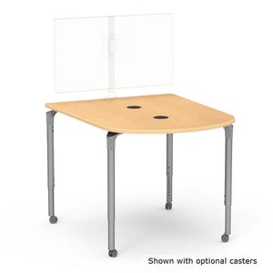 Nextgen P-Series Collaborative Media Table, 48"W x 60"L, Peninsula, 33"-41" Adjustable Stand-up Height