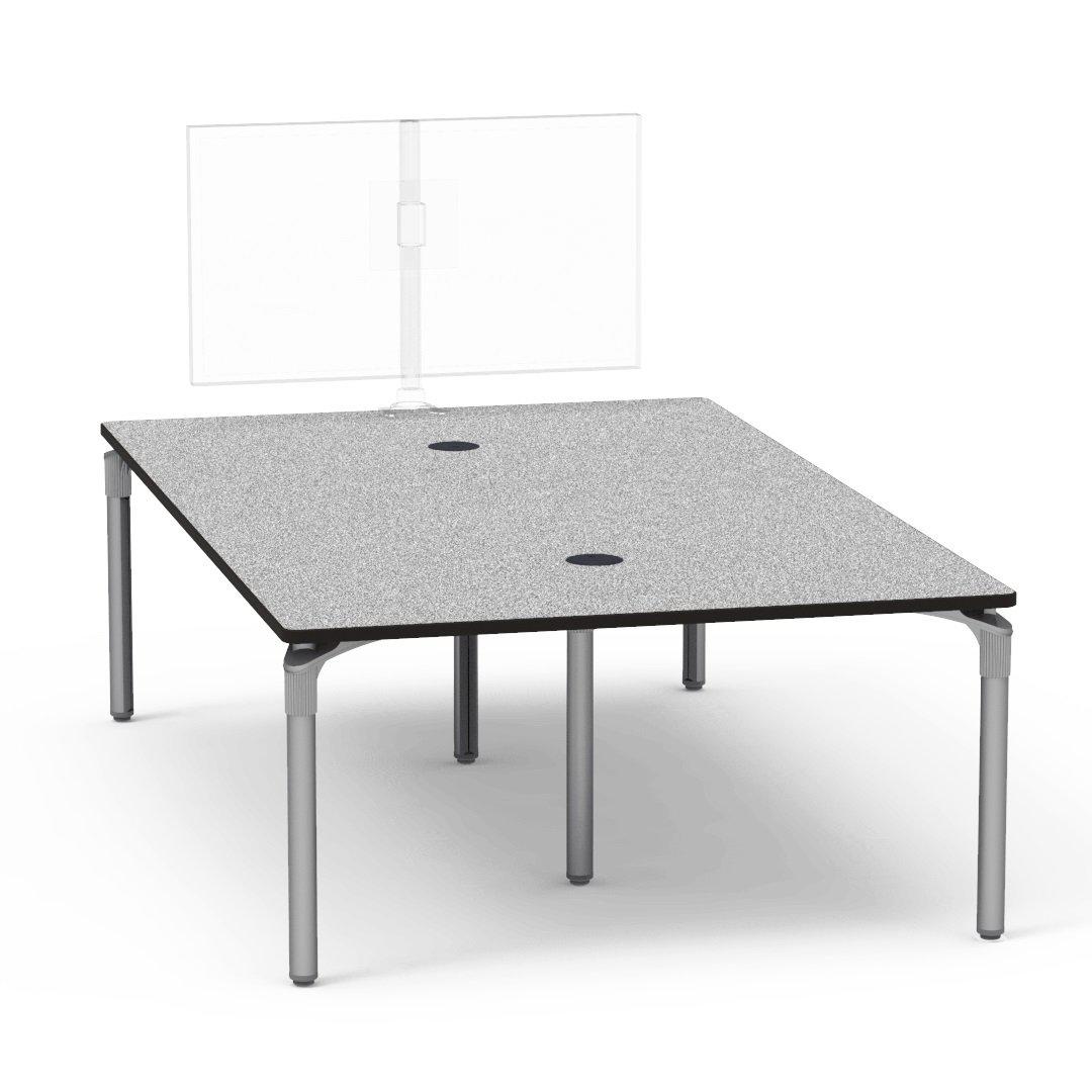 Nextgen P-Series Collaborative Media Table, 60"W x 96"L, Peninsula, 29" Fixed Height