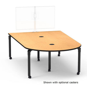 Nextgen P-Series Collaborative Media Table, 60"W x 96"L, Rectangle, 29" Fixed Height