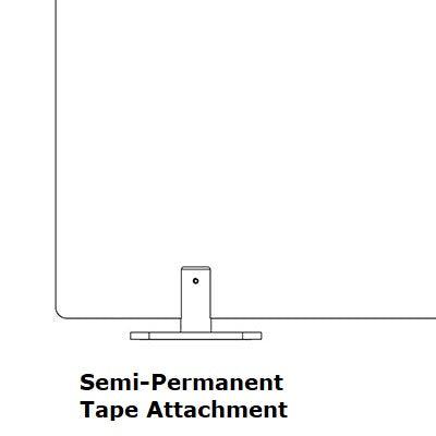 Frosted Thermoplastic Partition & Cubicle Extender with Tape Attachment, 30"H x 29"W