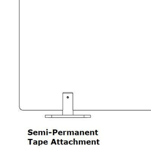 Clear Thermoplastic Partition & Cubicle Extender with Tape Attachment, 24"H x 36"W