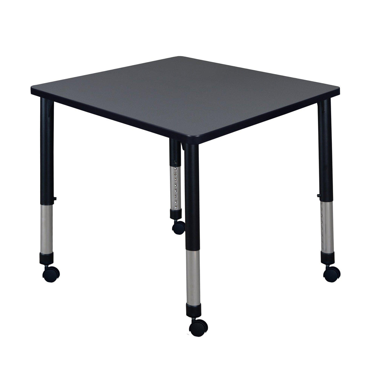 Kee 30" Square Height Adjustable Mobile  Classroom Activity Table