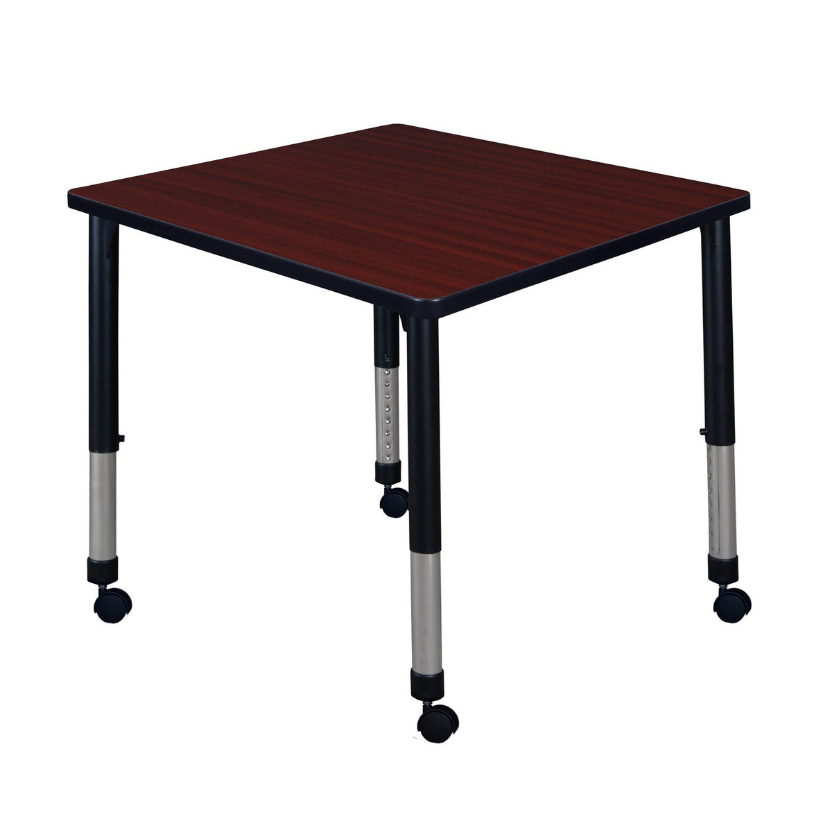 Kee 30" Square Height Adjustable Mobile  Classroom Activity Table