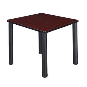 Kee 30" Square Post-Leg Breakroom Table, 29" Dining Height