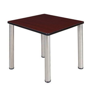 Kee 30" Square Post-Leg Breakroom Table, 29" Dining Height