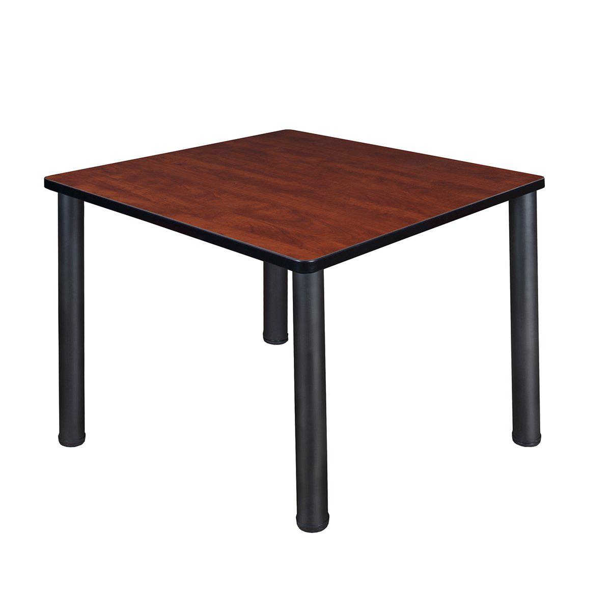 Kee 36" Square Post-Leg Breakroom Table, 29" Dining Height