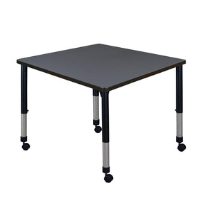 Kee 36" Square Height Adjustable Mobile Classroom Activity Table