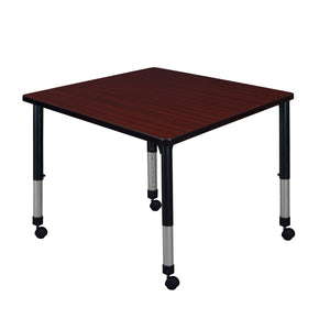 Kee 36" Square Height Adjustable Mobile Classroom Activity Table