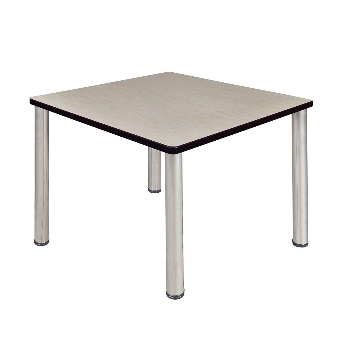 Kee 36" Square Post-Leg Breakroom Table, 29" Dining Height