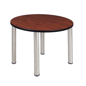 Kee 36" Round Post-Leg Breakroom Table, 29" Dining Height
