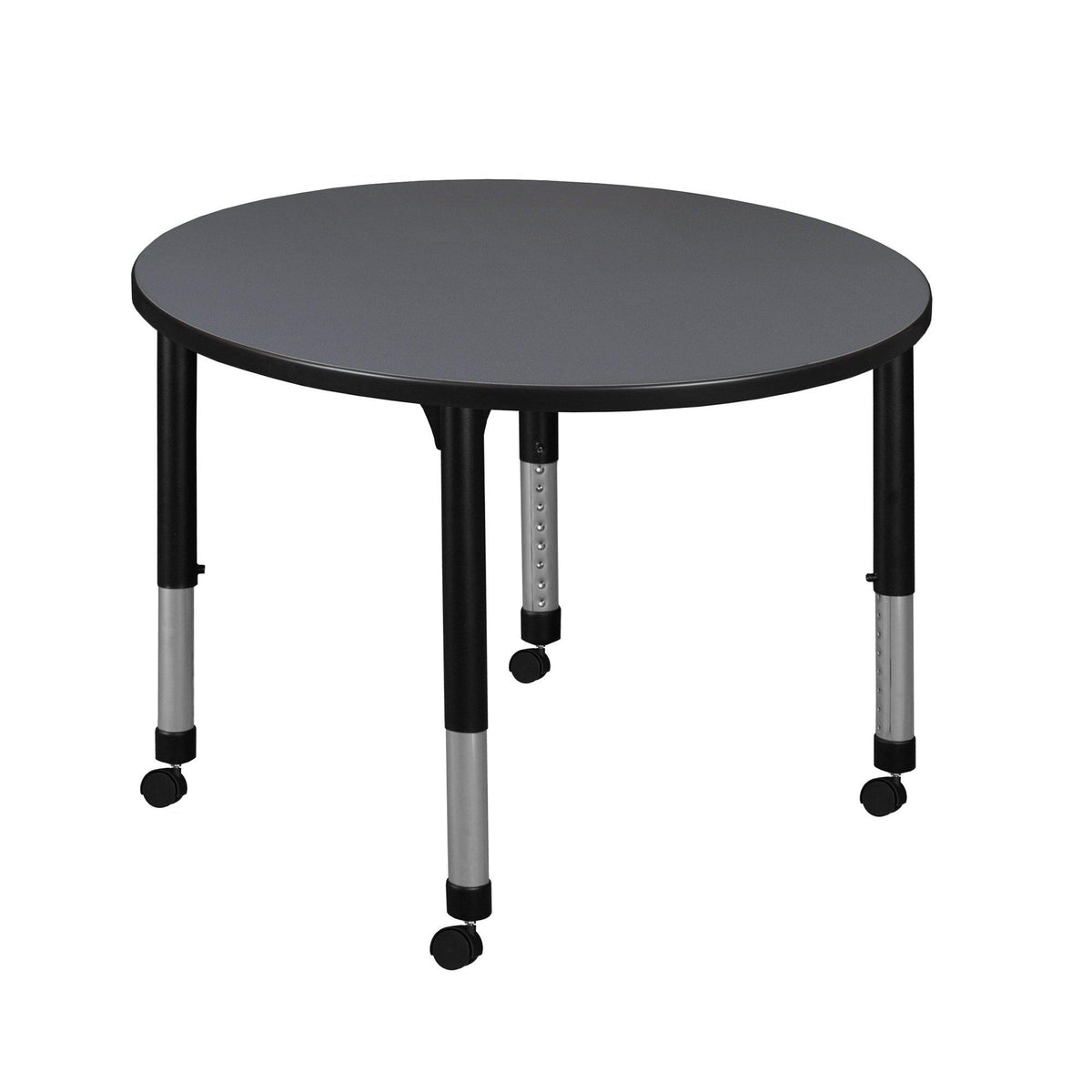 Kee 36" Round Height Adjustable Mobile Classroom Activity Table