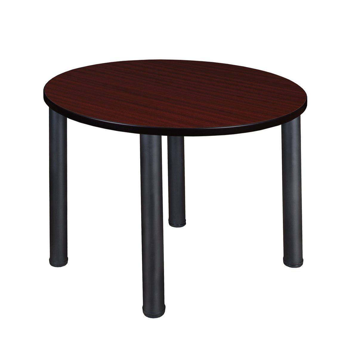 Kee 36" Round Post-Leg Breakroom Table, 29" Dining Height