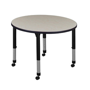 Kee 36" Round Height Adjustable Mobile Classroom Activity Table