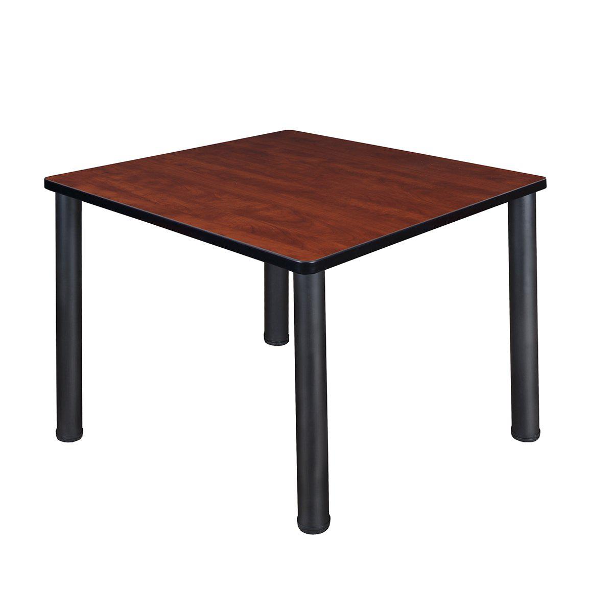 Kee 42" Square Post-Leg Breakroom Table, 29" Dining Height