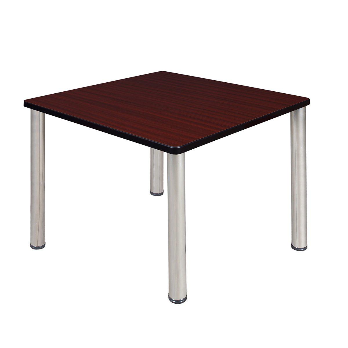 Kee 42" Square Post-Leg Breakroom Table, 29" Dining Height