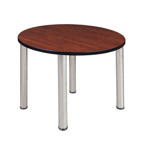 Kee 42" Round Post-Leg Breakroom Table, 29" Dining Height