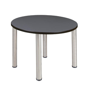 Kee 42" Round Post-Leg Breakroom Table, 29" Dining Height