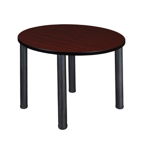 Kee 42" Round Post-Leg Breakroom Table, 29" Dining Height