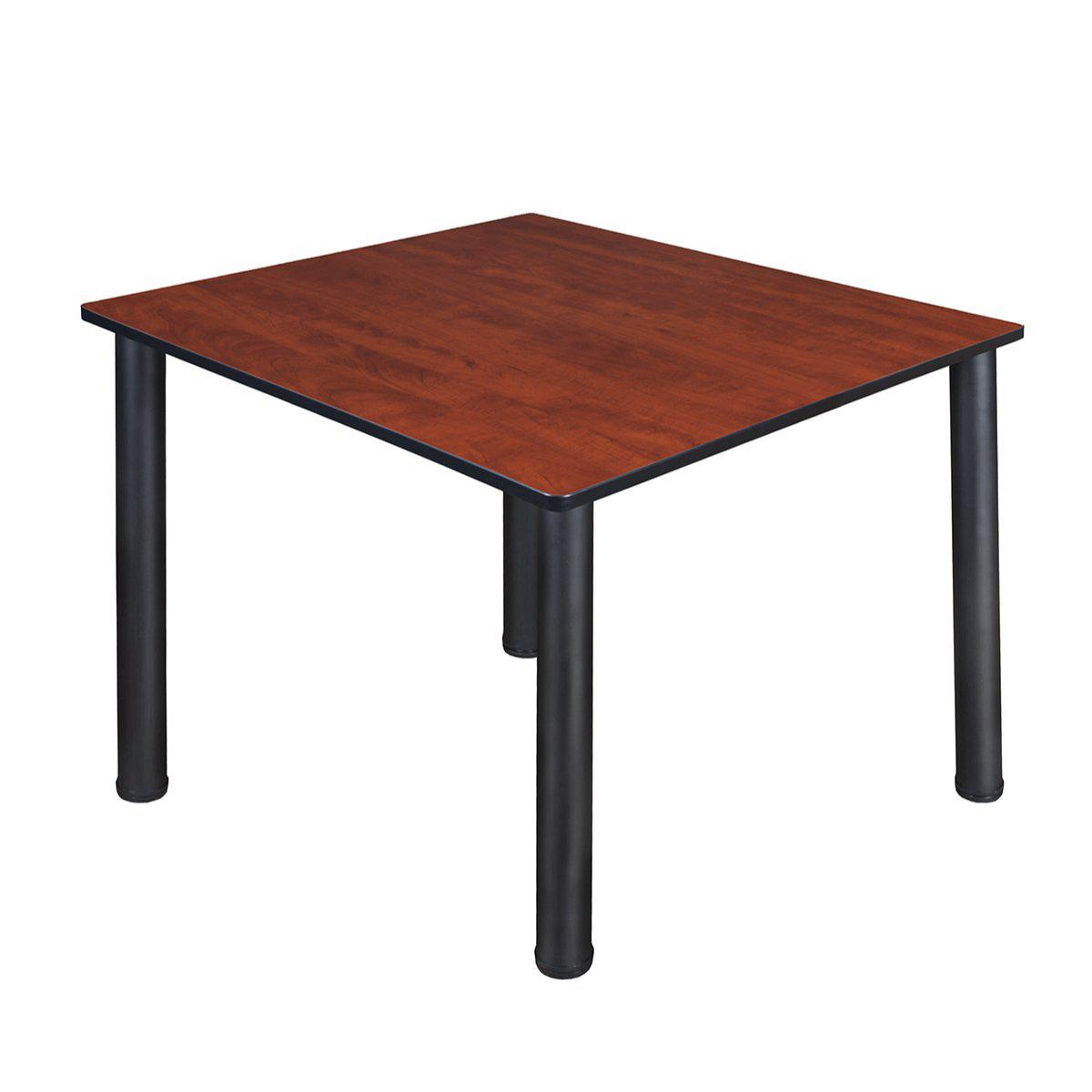 Kee 48" Square Post-Leg Breakroom Table, 29" Dining Height