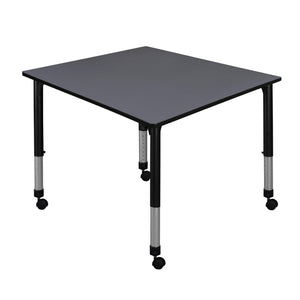 Kee 48" Square Height Adjustable Mobile Classroom Activity Table