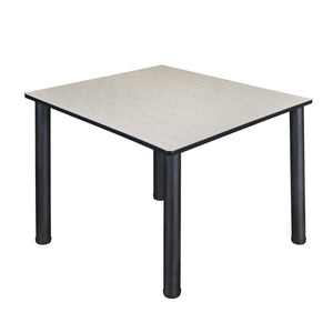 Kee 48" Square Post-Leg Breakroom Table, 29" Dining Height