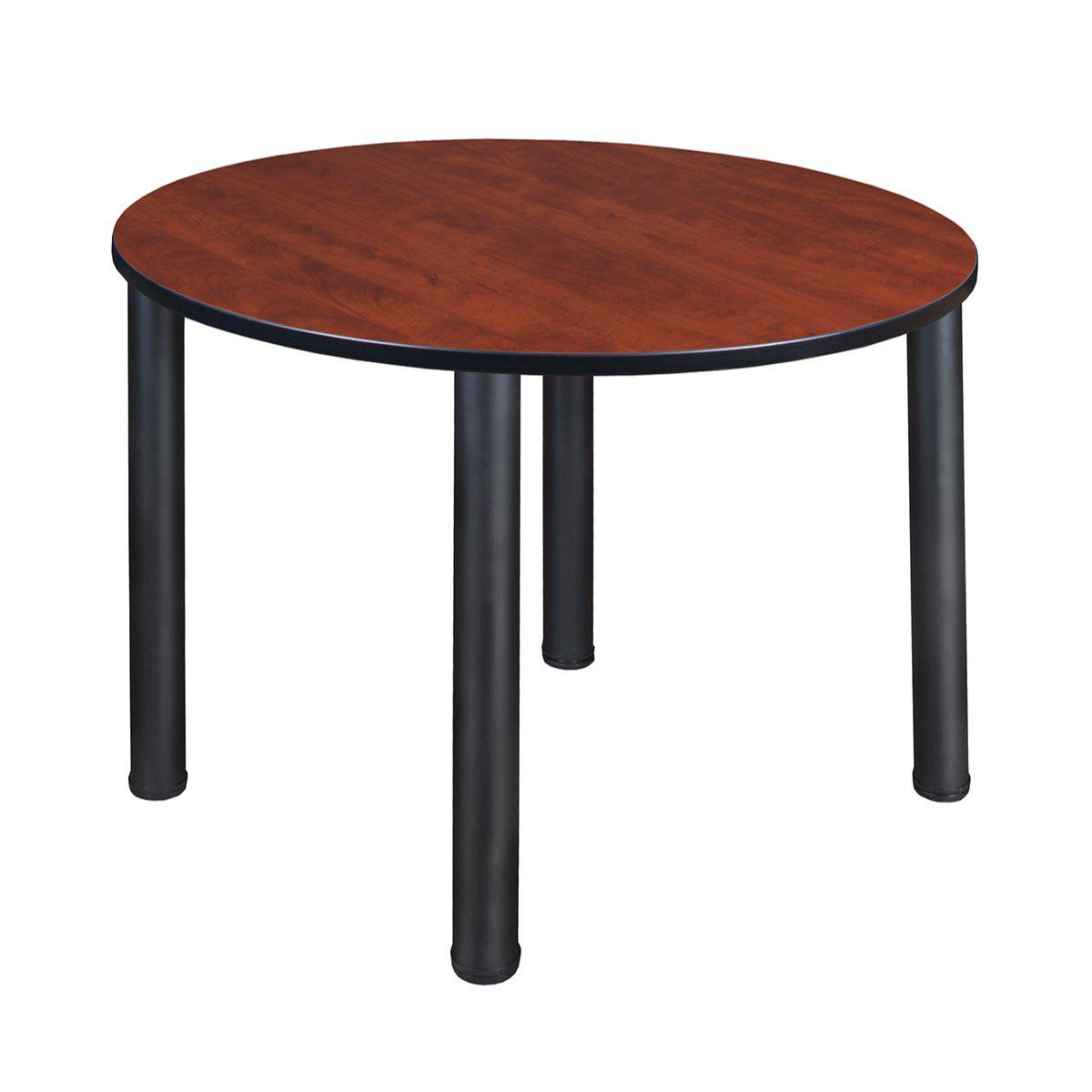 Kee 48" Round Post-Leg Breakroom Table, 29" Dining Height