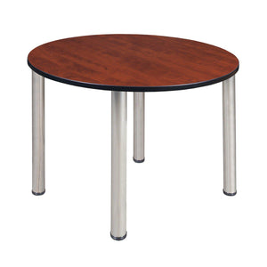 Kee 48" Round Post-Leg Breakroom Table, 29" Dining Height