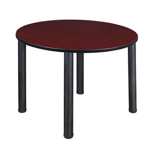 Kee 48" Round Post-Leg Breakroom Table, 29" Dining Height