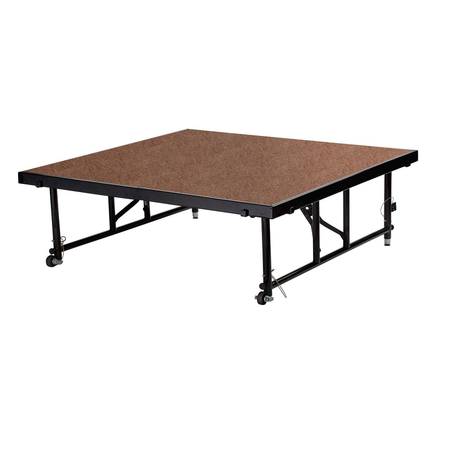 Height Adjustable 4' x 8' TransFix Stage Platform, 16"-24" H, Hardboard Surface