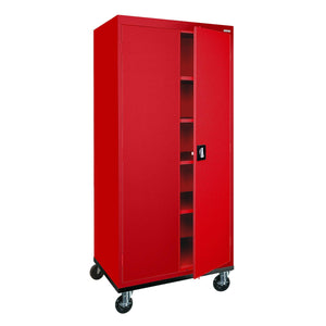 Transport Series Storage Cabinet, 36 x 24 x 72, Red