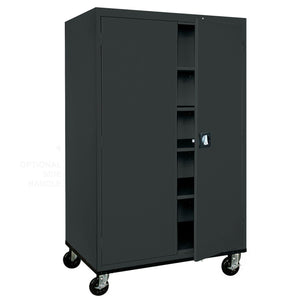 Transport Series Storage Cabinet, 46 x 24 x 72, Black