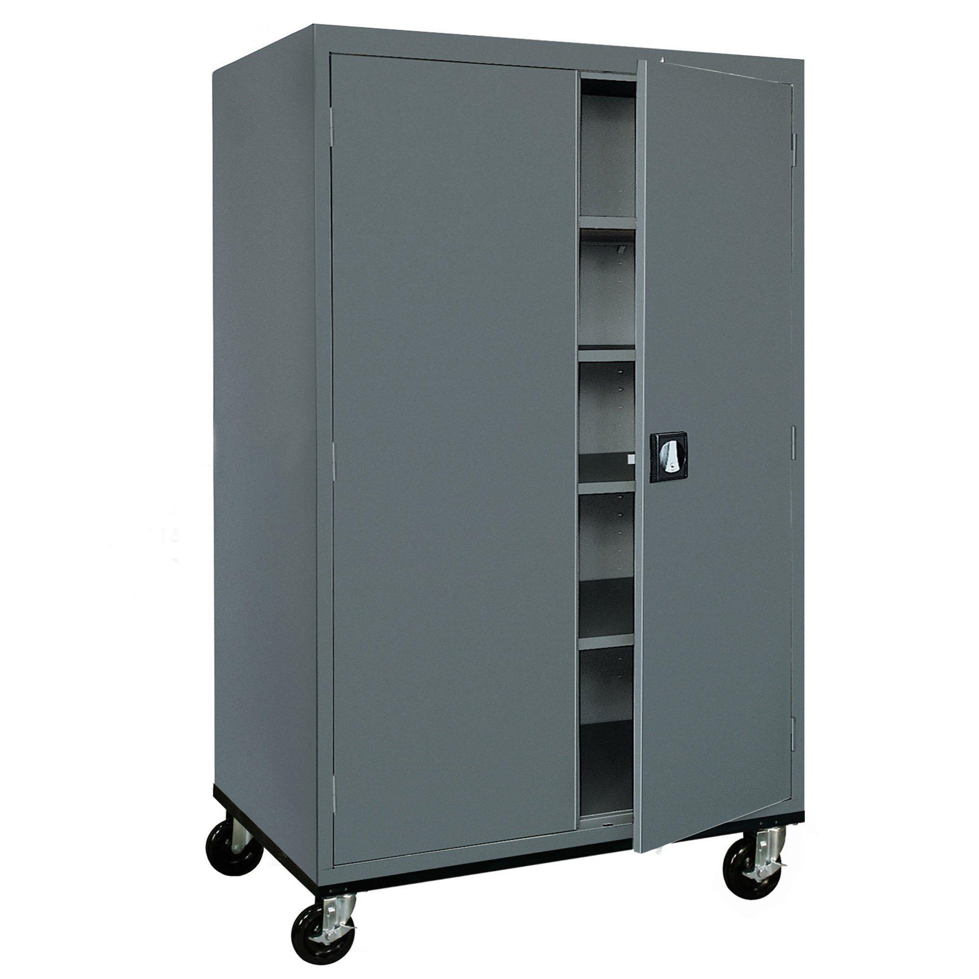 Transport Series Storage Cabinet, 46 x 24 x 72, Charcoal